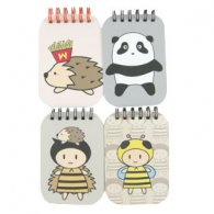 Cartoon Animals O-Wire Binding Notebook (4pcs/set)