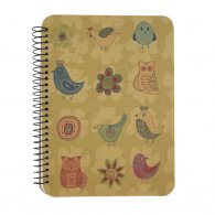 Birds O-Wire Binding Notebook (Kraft cover)