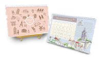 Calendar with easel