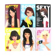 Cover Girl Perfect Binding Mini Notebook (6pcs/ set)