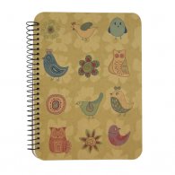 Birds O-Wire Binding Notebook (Kraft cover)