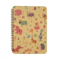 Animal O-Wire Binding Notebook (Kraft cover)