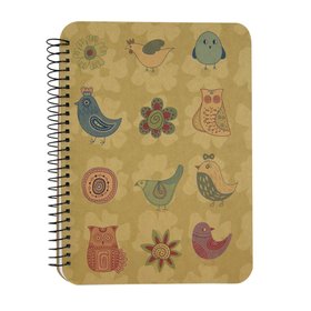 Birds O-Wire Binding Notebook (Kraft cover)