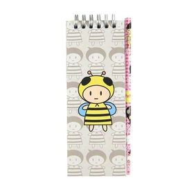 Bees O-Wire Binding Notebook with Pencil