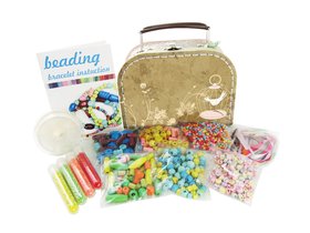 beading suitcase-brown